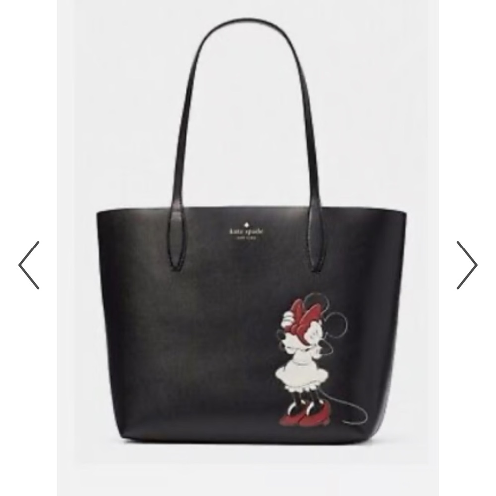 Kate Spade Reversible Black Tote with Minnie Mouse Design